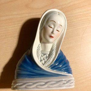 Vintage VIRGIN MARY~MADONNA RAVENNA~Blue Veiled Bone China Figurine GORT 8M